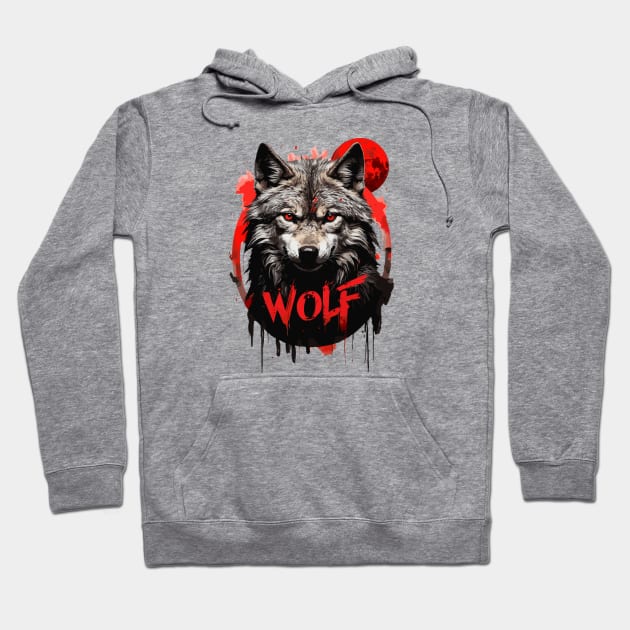 Wild wolf Hoodie by remixer2020